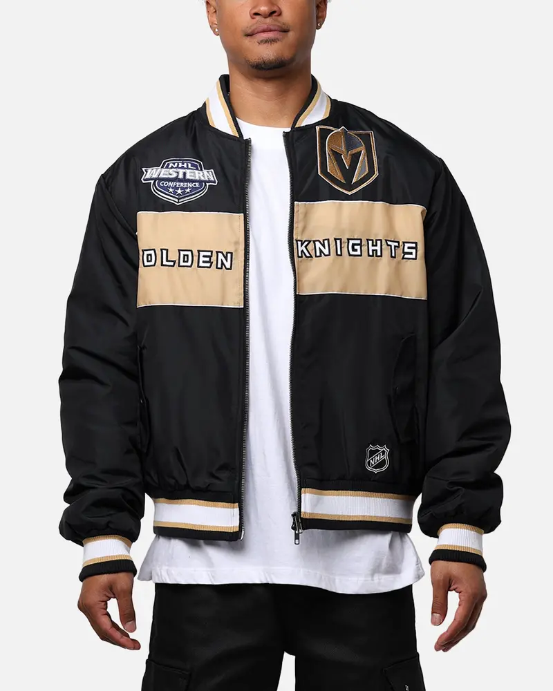 Majestic Athletics Vegas Golden Knights Moto Jacket Faded Black 1