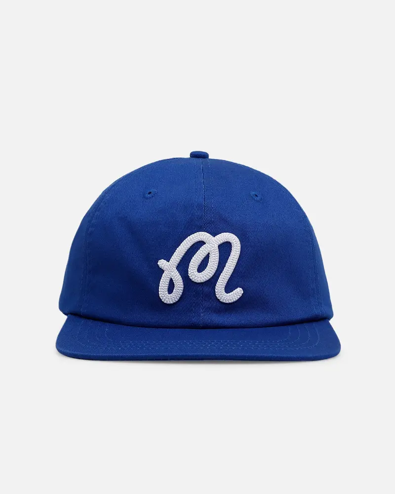 Malbon Script Chainstitch Snapback Blue 1