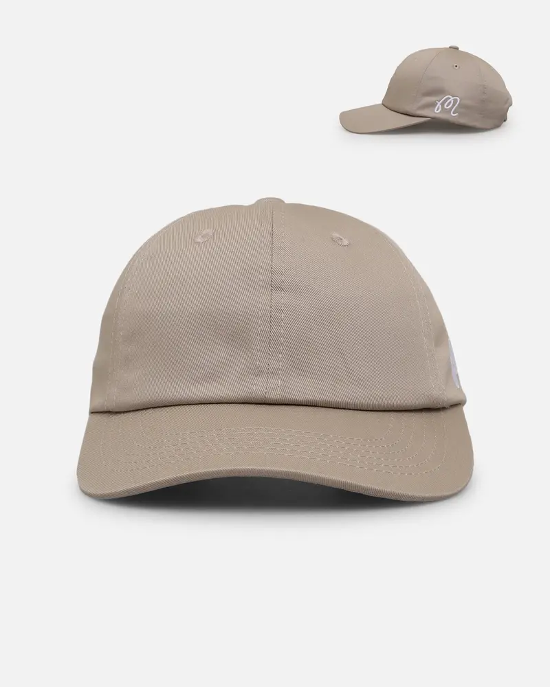 Malbon Washed Cotton Twill Strapback Sand 1