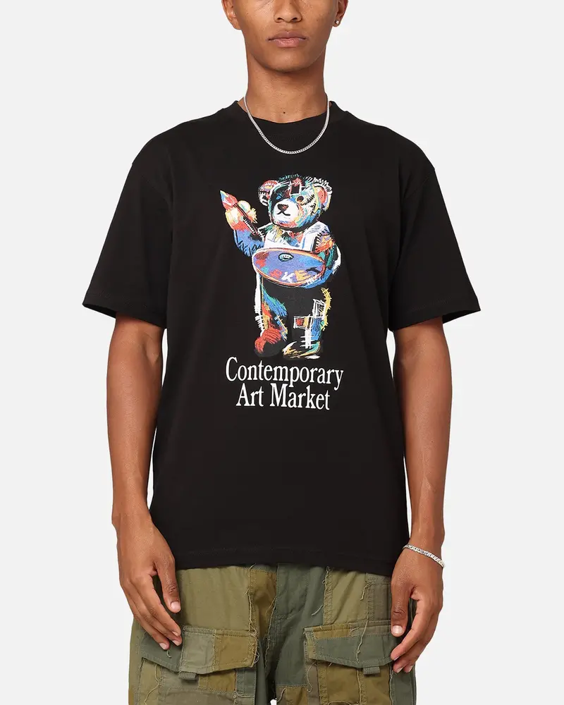 Market Art Market Bear T-Shirt Black 1