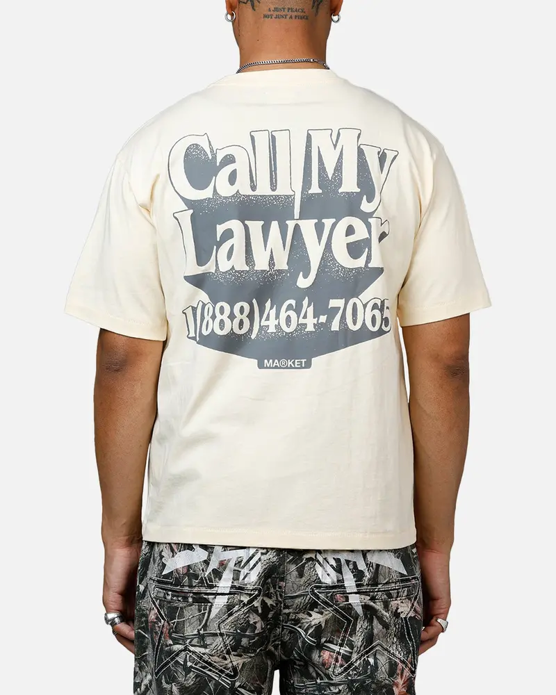 Market Call My Lawyer 3D T-Shirt Cream 1