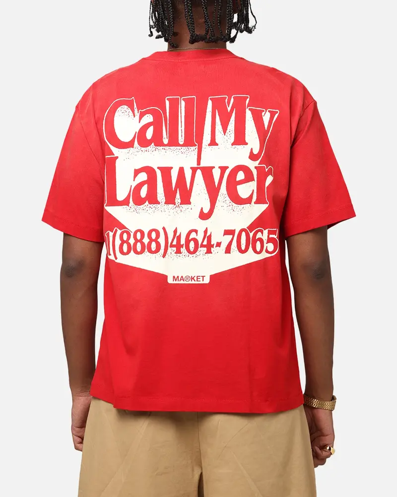 Market Call My Lawyer 3D T-Shirt Red 1