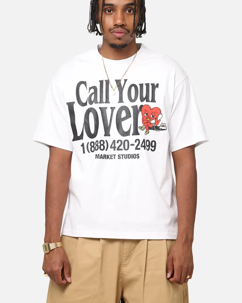 Market Call Your Lover T-Shirt White 1