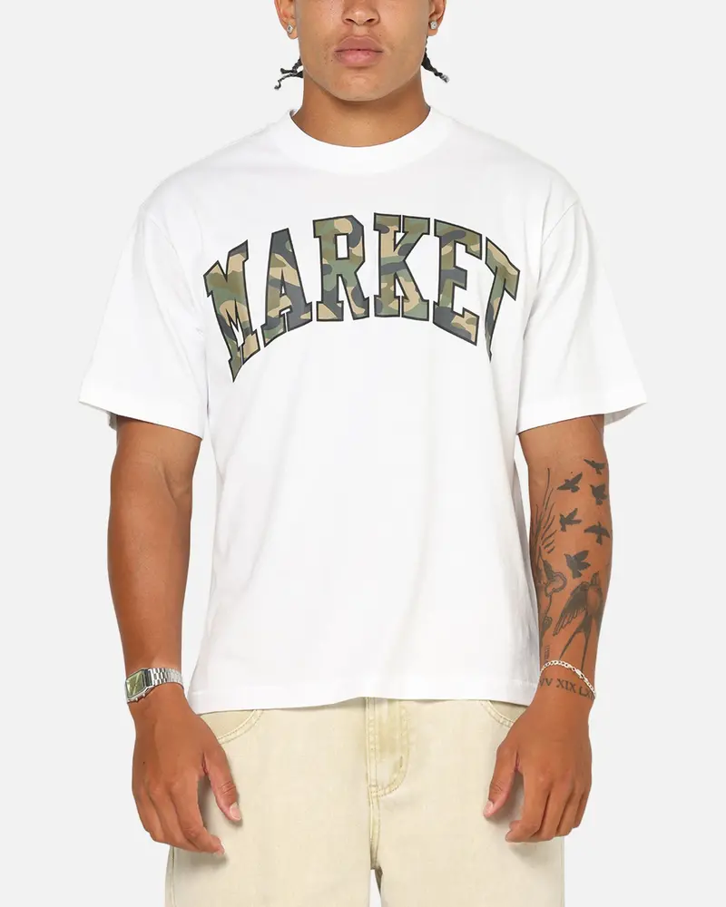 Market Camo Arc T-Shirt White 1