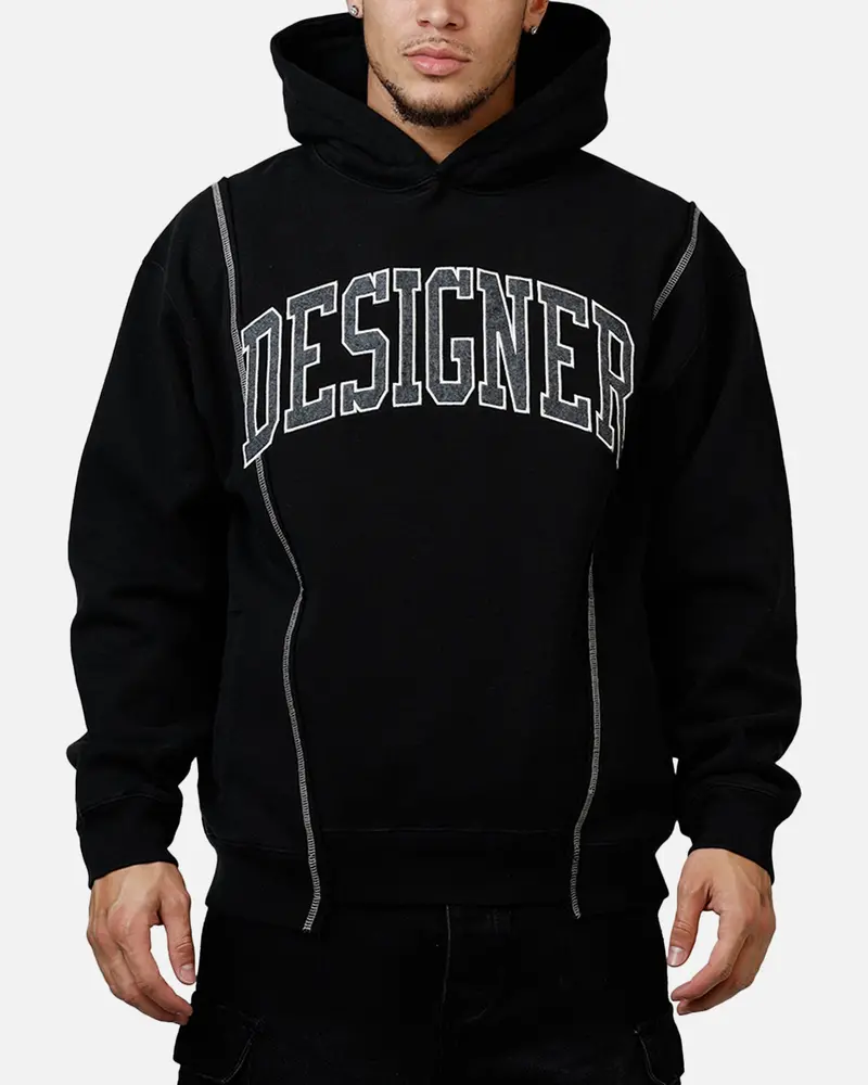 Market Designer Split Hoodie Washed Black 1