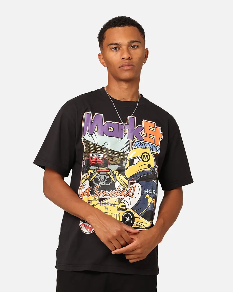 Market Express Racing T-Shirt Washed Black 1