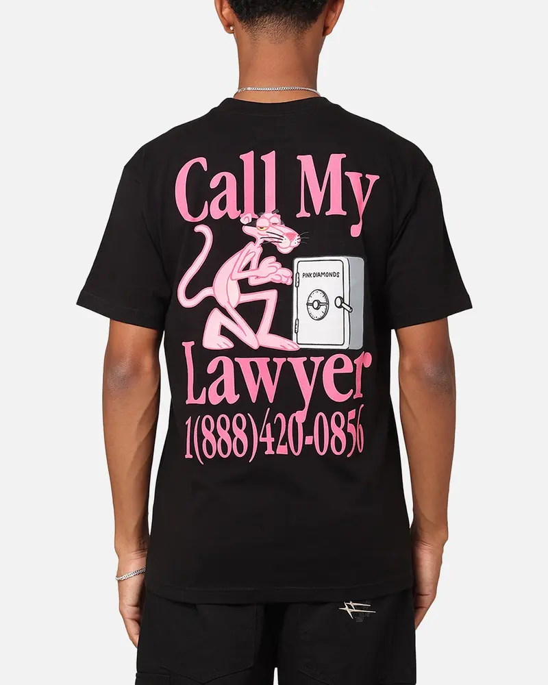 Market Pink Panther Call My Lawyer T-Shirt Black 1