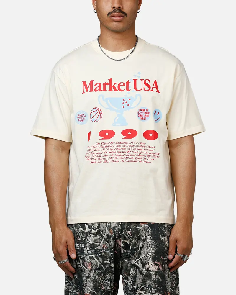 Market Smiley 1990 T-Shirt Cream 1