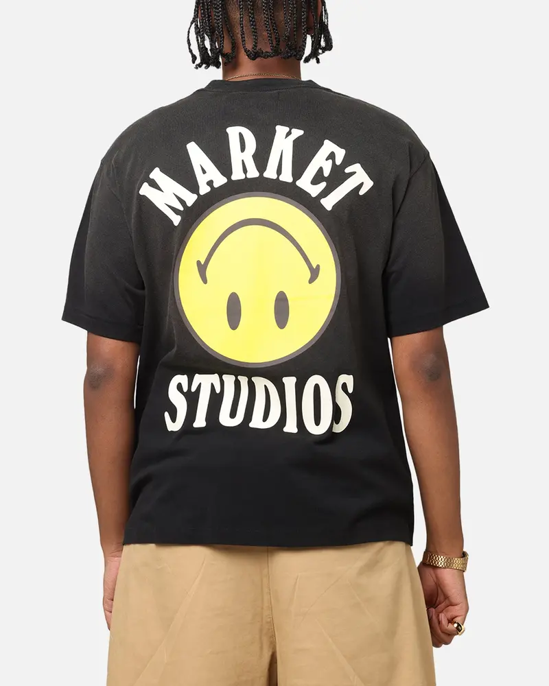 Market Smiley Lockup T-Shirt Black 1