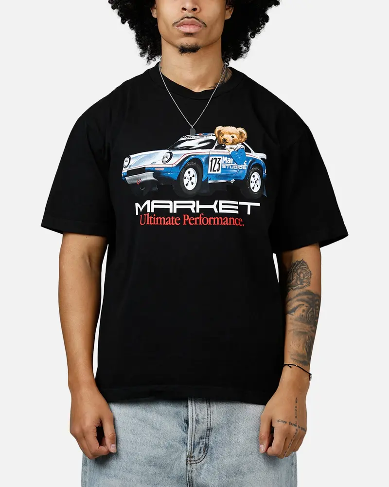 Market Ultimate Rally Bear T-Shirt Washed Black 1
