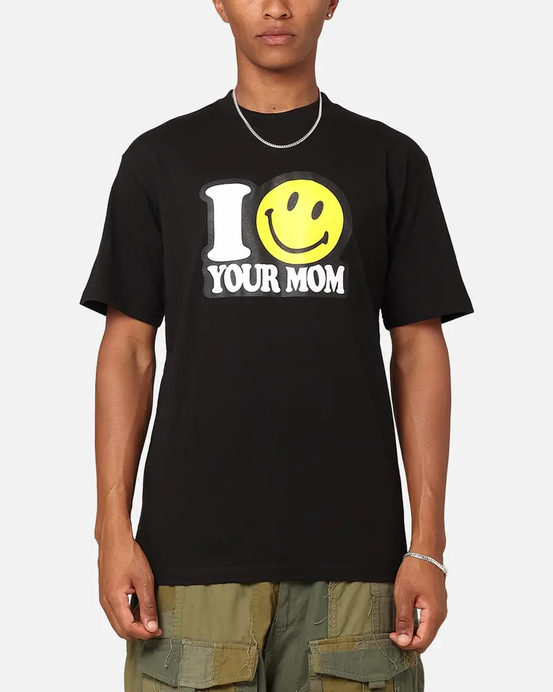 Market X Smiley Your Mom T-Shirt Black 1