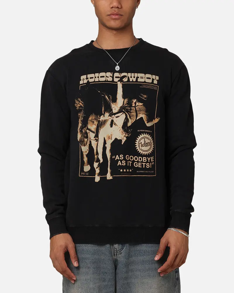 Midland Crewneck Sweater Washed Black 1