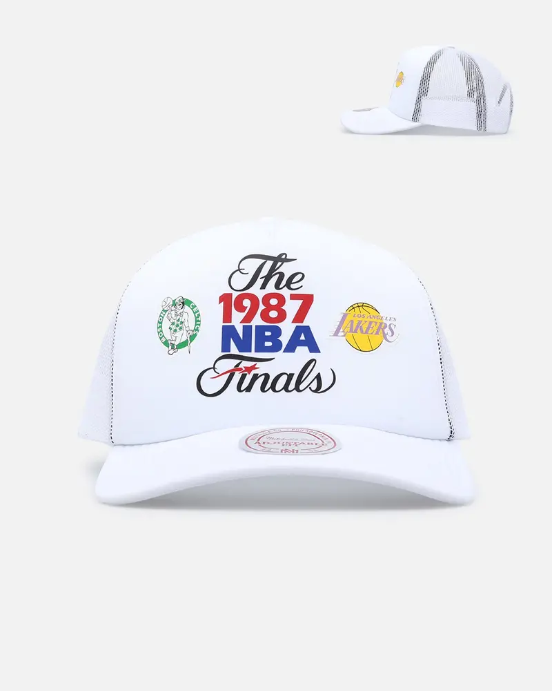 Mitchell & Ness 1987 Nba Finals Trucker Snapback White 1