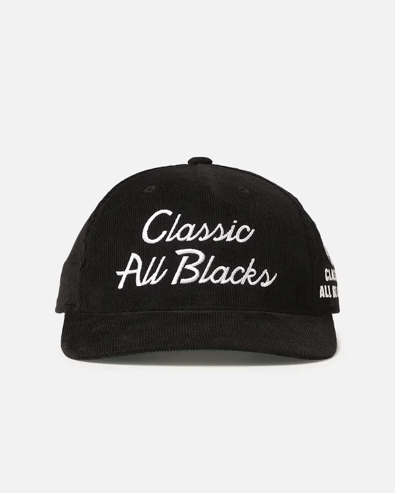 Mitchell & Ness All Blacks Rugby Union Script Corduroy Origin Snapback Solid Black 1
