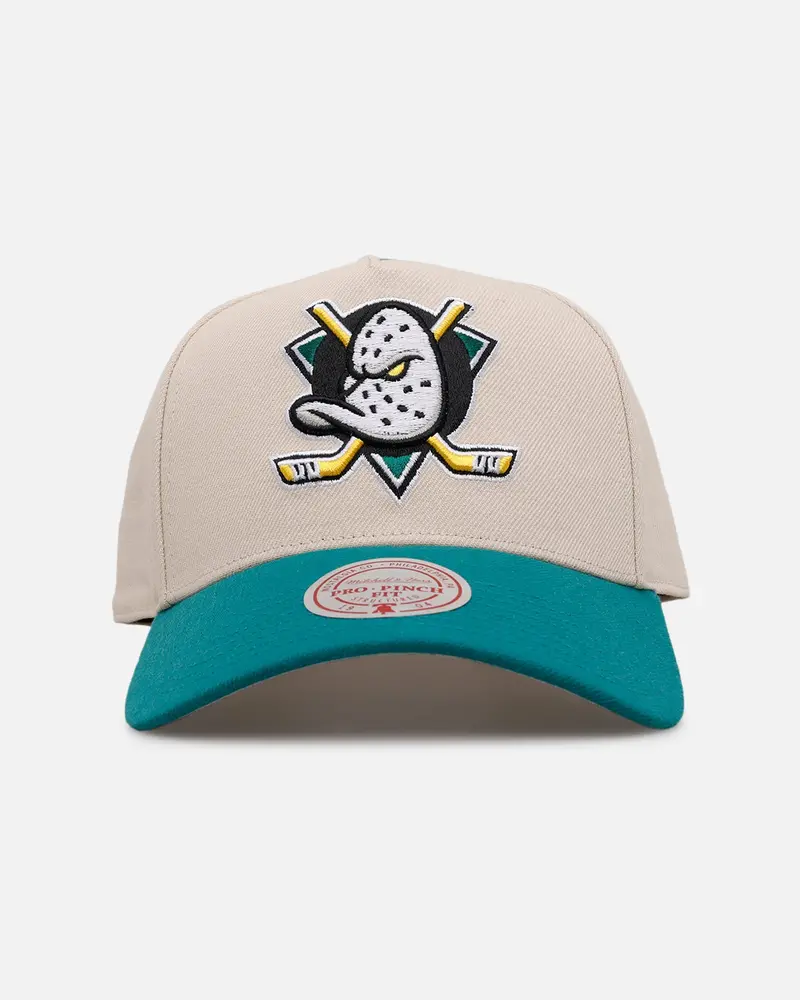 Mitchell & Ness Anaheim Ducks 'Ducks Variety Pack' Pro Pinch Snapback Natural/Green 1