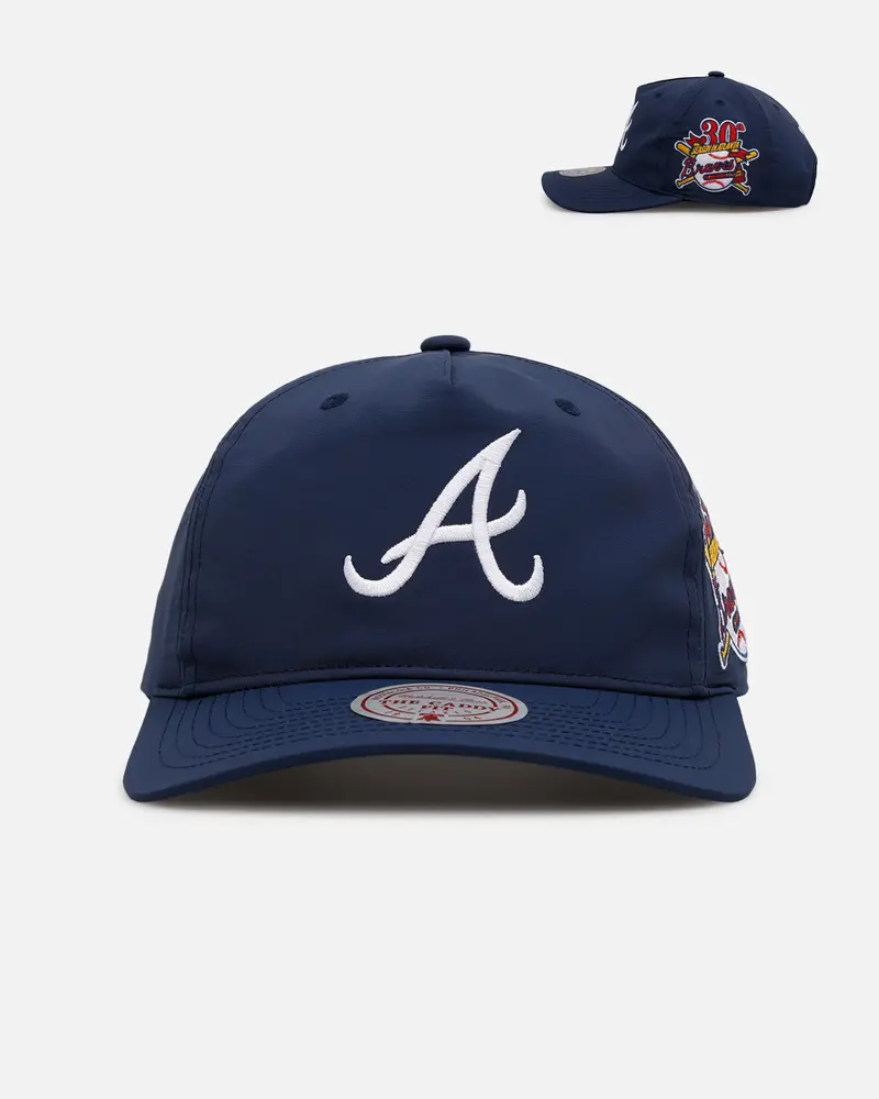 Mitchell & Ness Atlanta Braves 'Matte Nylon 2.0' Caddy Fit Snapback Navy 1