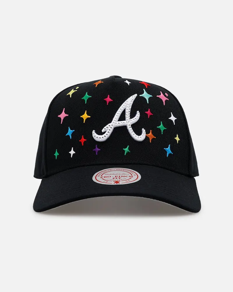 Mitchell & Ness Atlanta Braves 'Rhinestone Luxury' Pro Pinch Snapback Black 1