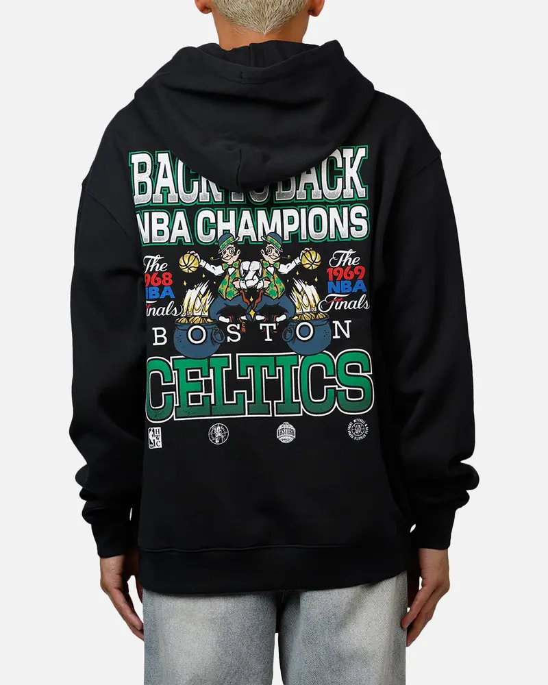 Mitchell & Ness Boston Celtics Back To Back Hoodie Faded Black 1