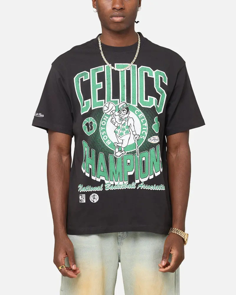 Mitchell & Ness Boston Celtics Champions 'Luck Of The Irish' T-Shirt Faded Black 1