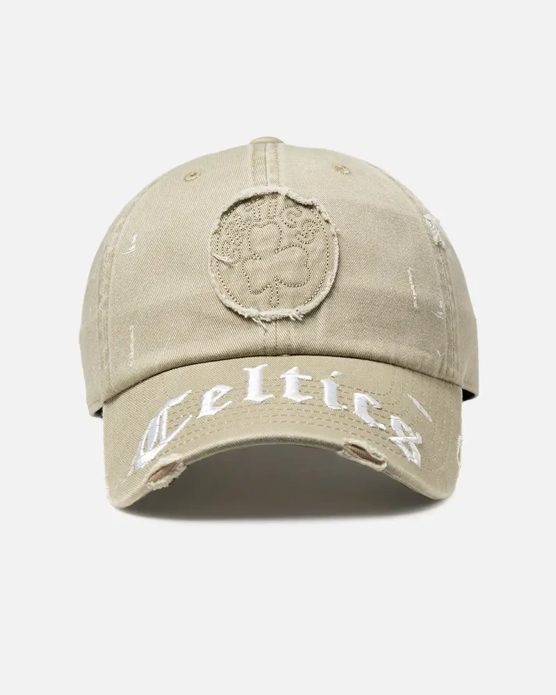 Mitchell & Ness Boston Celtics 'Gothic Arch' Dad Fit Strapback Gravel Stone 1