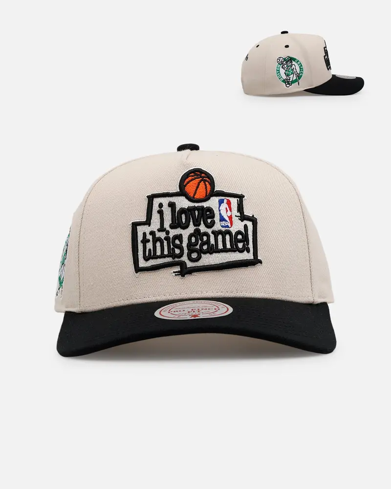 Mitchell & Ness Boston Celtics 'I Love This Game' Pro Pinch Snapback Natural/Black 1