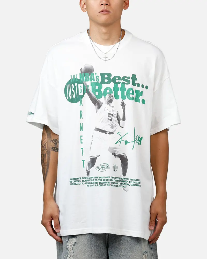 Mitchell & Ness Boston Celtics Kevin Garnett Got Better T-Shirt Vintage White 1