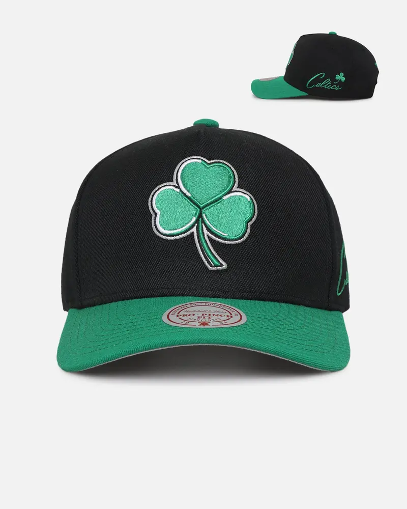 Mitchell & Ness Boston Celtics 'Luck Of The Irish' Pro Crown Snapback Black/Green 1