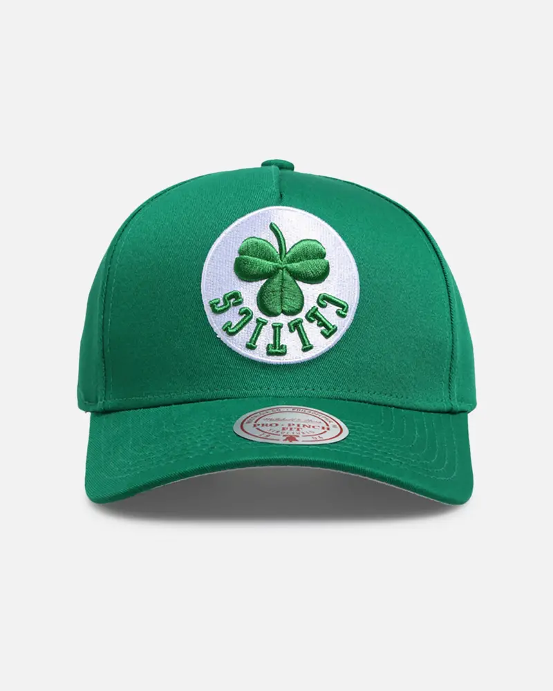 Mitchell & Ness Boston Celtics 'Upside Down Logo' Pro Pinch Snapback Green 1