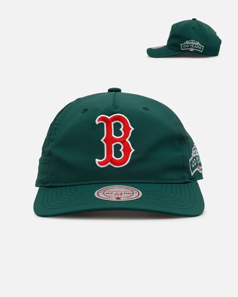 Mitchell & Ness Boston Red Sox 'Matte Nylon 2.0' Caddy Fit Snapback Green 1