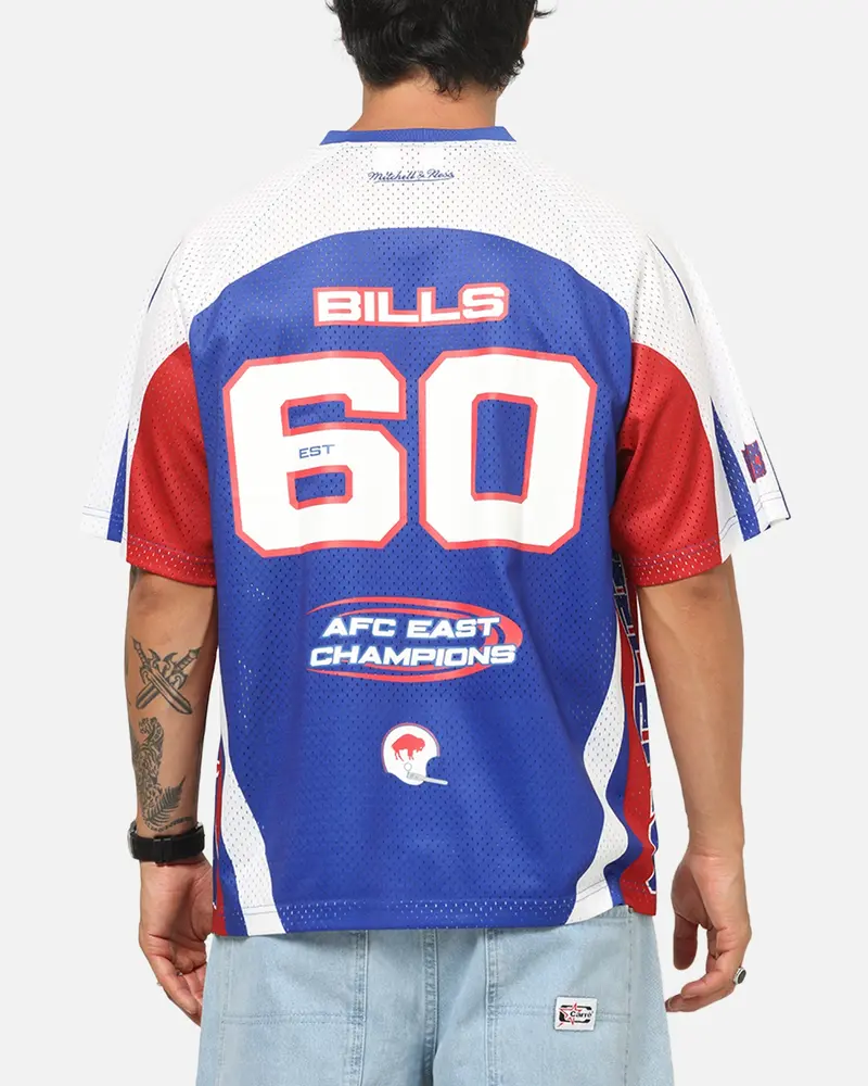 Mitchell & Ness Buffalo Bills Warehouse Rave Jersey White/Blue/Red 1