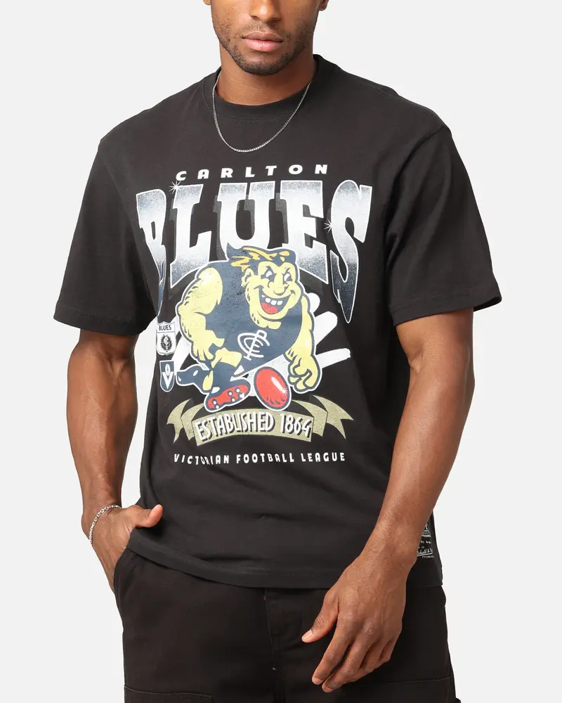 Mitchell & Ness Carlton Blues Character T-Shirt Faded Black 1