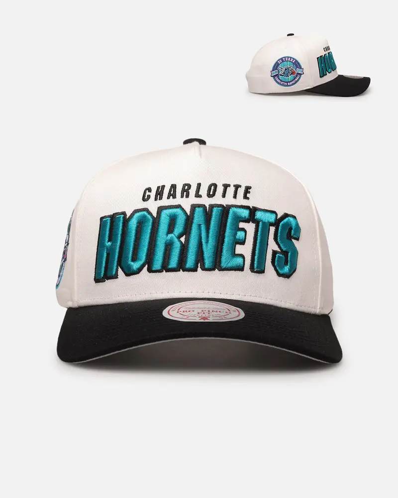 Mitchell & Ness Charlotte Hornets 'Draft Day' Pro Pinch Snapback White/Black 1