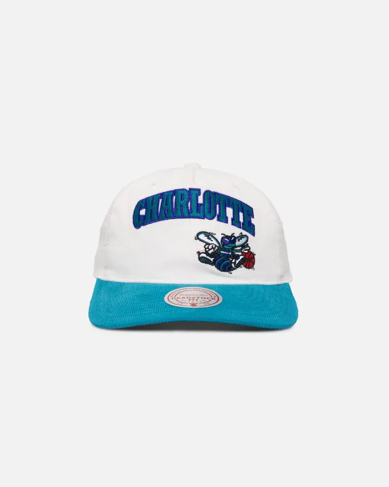 Mitchell & Ness Charlotte Hornets History Origin Snapback White/Teal 1