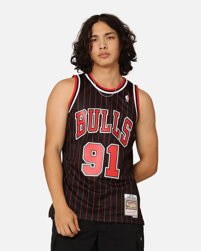Mitchell & Ness Chicago Bulls Dennis Rodman #91 Nba Swingman Jersey Black/Red 1
