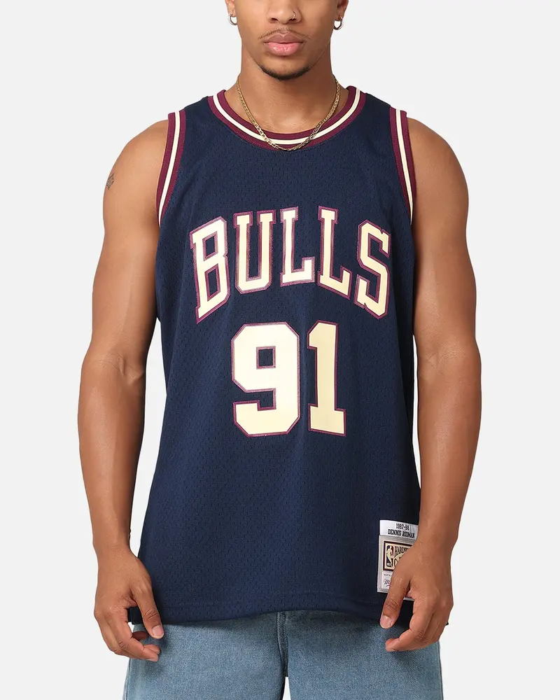 Mitchell & Ness Chicago Bulls Dennis Rodman 'Acai' 1995 Swing Jersey Navy 1