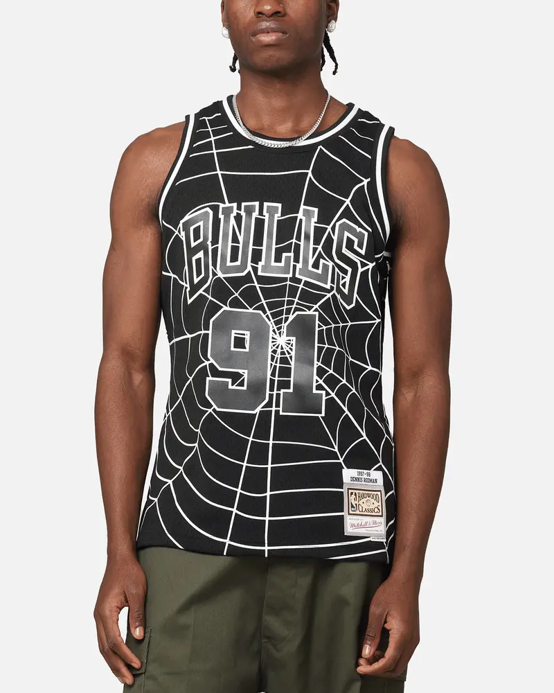 Mitchell & Ness Chicago Bulls Dennis Rodman 'Glow Web' Jersey Black 1