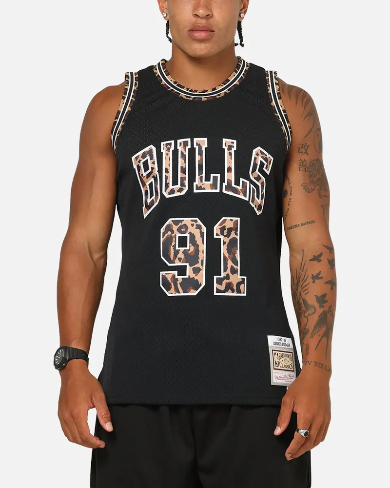 Mitchell & Ness Chicago Bulls Dennis Rodman 'Leopard' Swing Jersey Black/Leopard 1