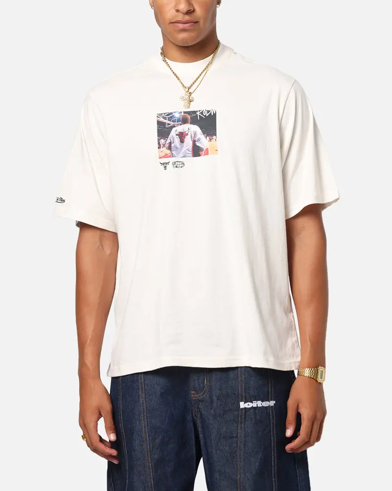 Mitchell & Ness Chicago Bulls Dennis Rodman Pre & Post Game T-Shirt Birch 1