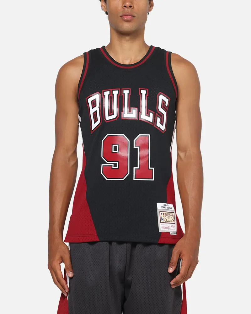 Mitchell & Ness Chicago Bulls Dennis Rodman Rave Jersey Black/Red 1