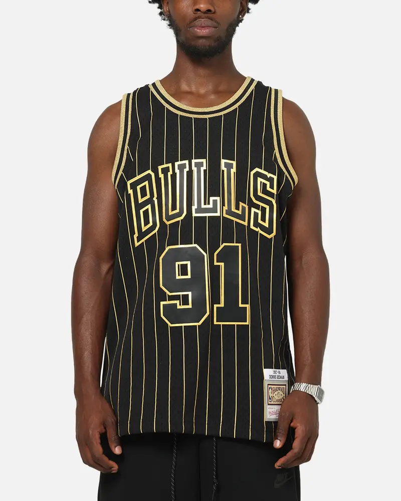 Mitchell & Ness Chicago Bulls Dennis Rodman Swing Jersey Black/Gold 1