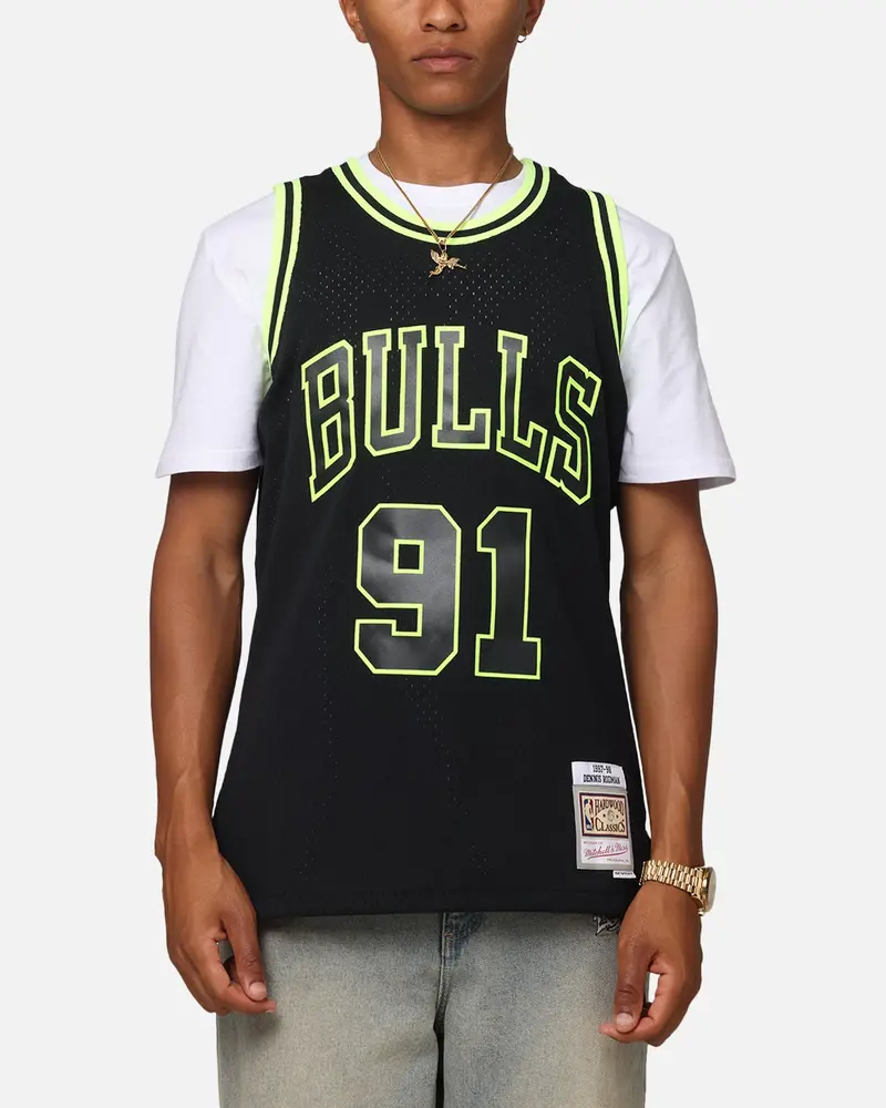Mitchell & Ness Chicago Bulls Dennis Rodman 'Volt' 1995 Swing Jersey Black/Yellow 1