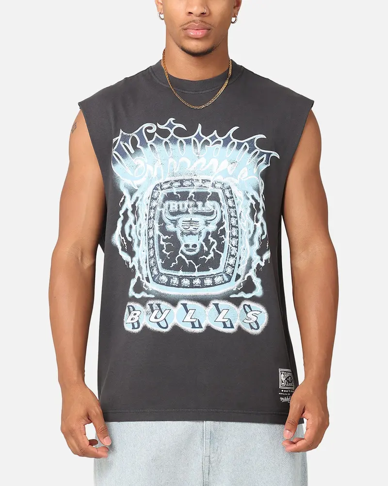 Mitchell & Ness Chicago Bulls Electric Muscle T-Shirt Faded Black 1