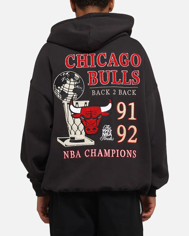 Mitchell & Ness Chicago Bulls National Champions Hoodie Faded Black 1