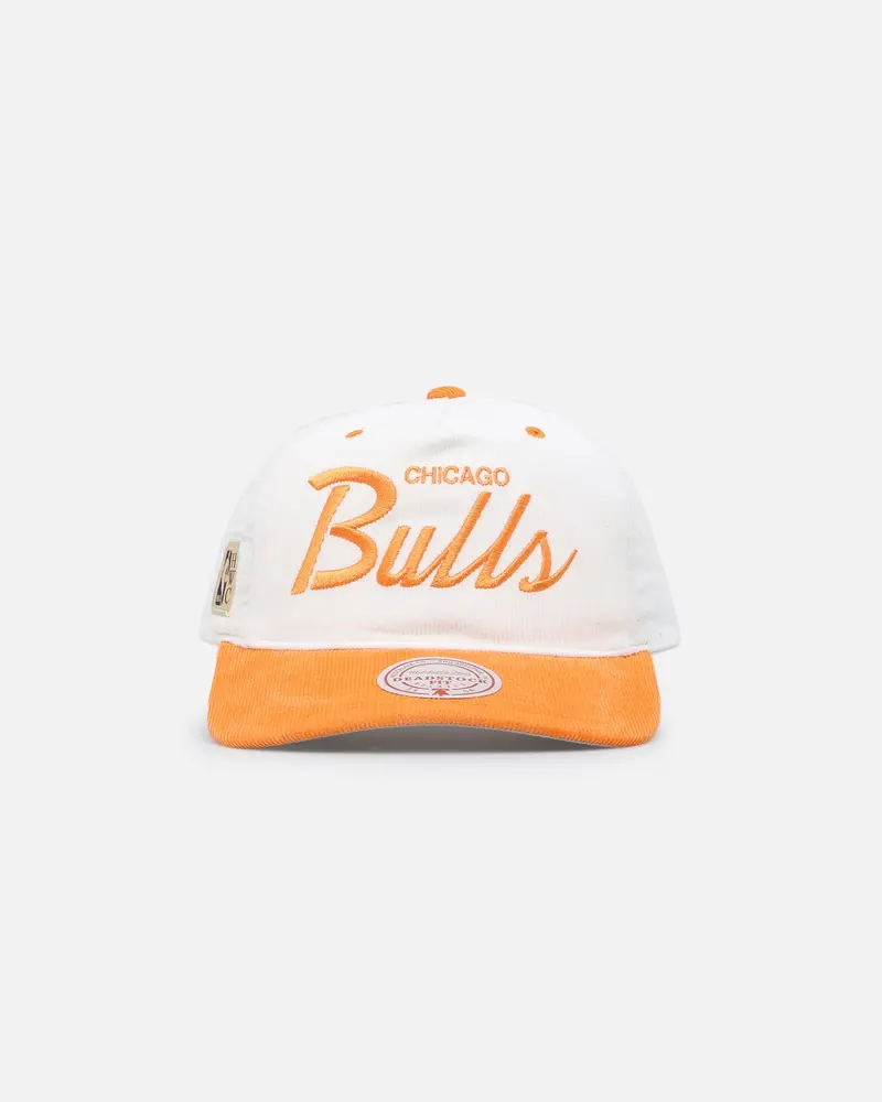 Mitchell & Ness Chicago Bulls Pastel Corduroy Snapback White Cream/Orange 1