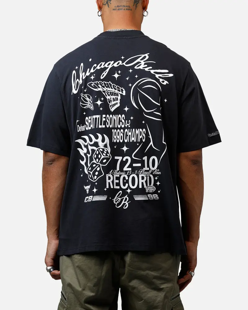 Mitchell & Ness Chicago Bulls Roll The Dice T-Shirt Overdyed Black 1