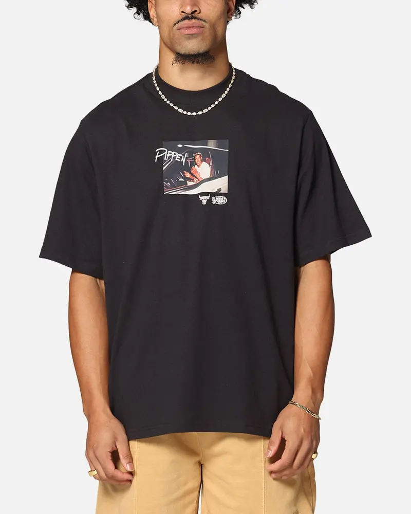 Mitchell & Ness Chicago Bulls Scottie Pippen Pre & Post Game T-Shirt Faded Black 1