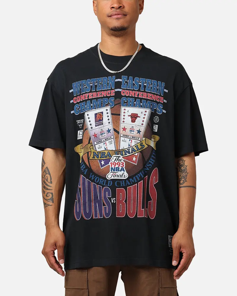Mitchell & Ness Chicago Bulls Vs. Phoenix Suns T-Shirt Faded Black 1