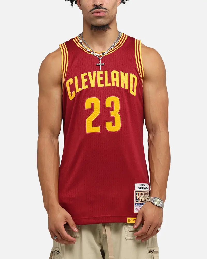 Mitchell & Ness Cleveland Cavaliers Lebron James 2015 Dark Jersey Burgundy 1