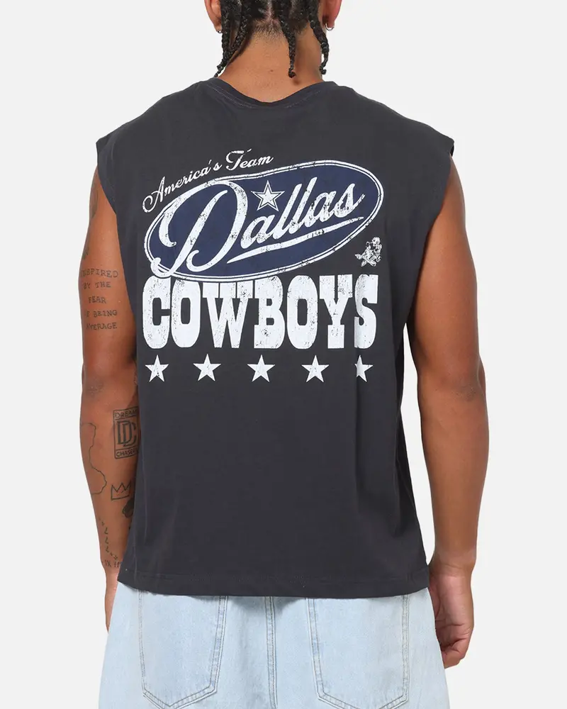 Mitchell & Ness Dallas Cowboys Americas Team Boxy Muscle T-Shirt Washed Black 1