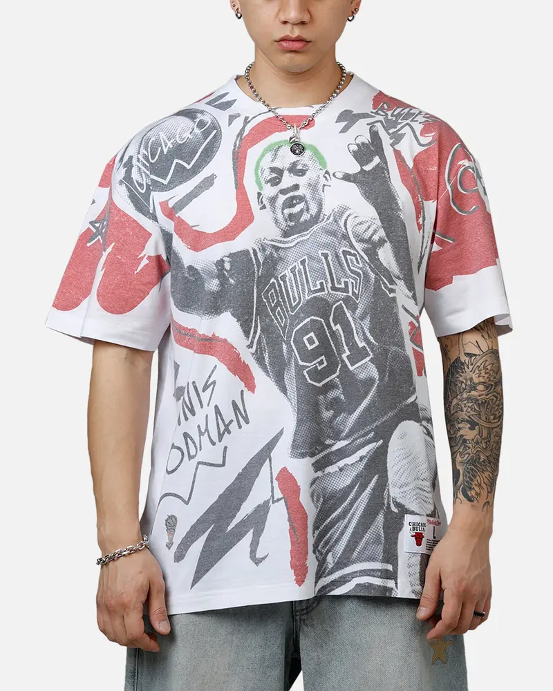 Mitchell & Ness Dennis Rodman Showstopper T-Shirt Red 1